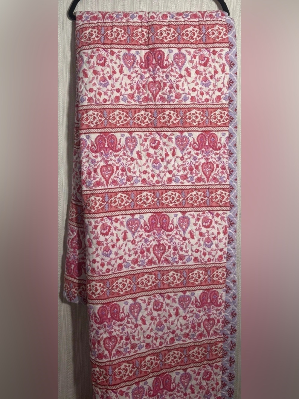 John Robshaw Twin/Twin XL pink Floral Cotton Bedding
